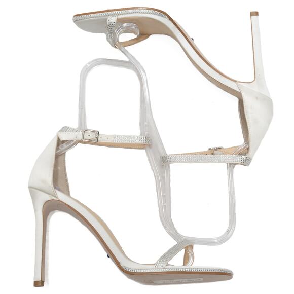 Jessica Simpson Bride Happily Ever After Ostey White Heels Size 8.5 - Picture 7 of 15